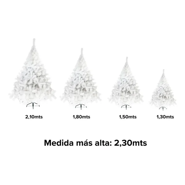 Arbol De Navidad Blanco Montañes Deluxe 2,30mts