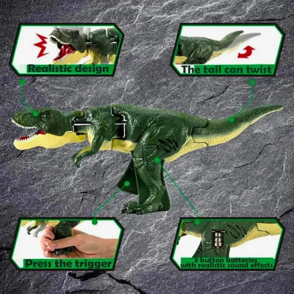Dinosaurio Muñeco Mordedor Juguete Con Movimiento Y Sonido