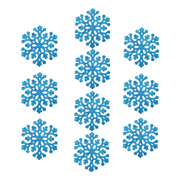 Adorno Colgante Copo De Nieve Decoración Arbol Navidad X10u