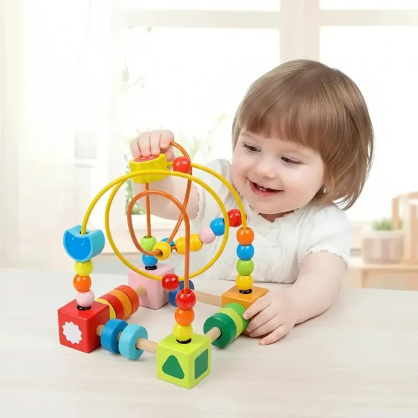 Laberinto Didactico Plastico Amarillo Para Niños 2-4 Años