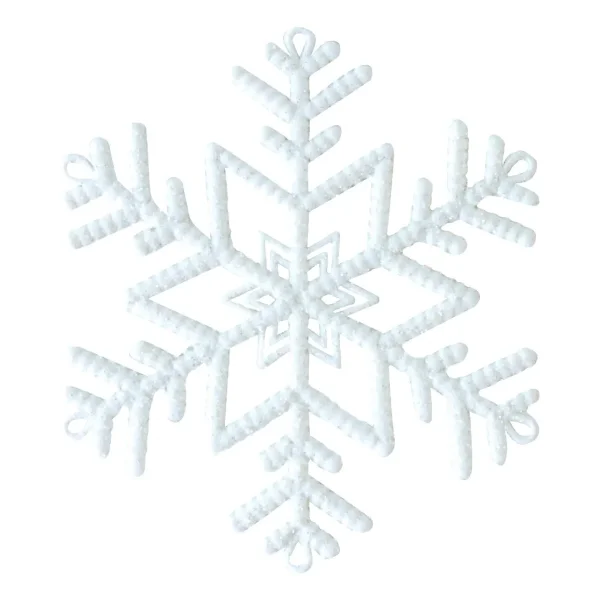 Adorno Colgante Copo De Nieve Decoración Navidad X4 Blanco
