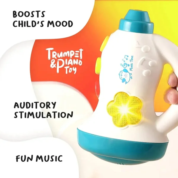 Trompeta Para Niños Juguete Instrumento Musical Sonido Y Luz