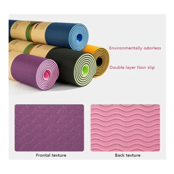 Yoga Mat 6mm Colchoneta Pilates Fitness Tpe Gimnasia