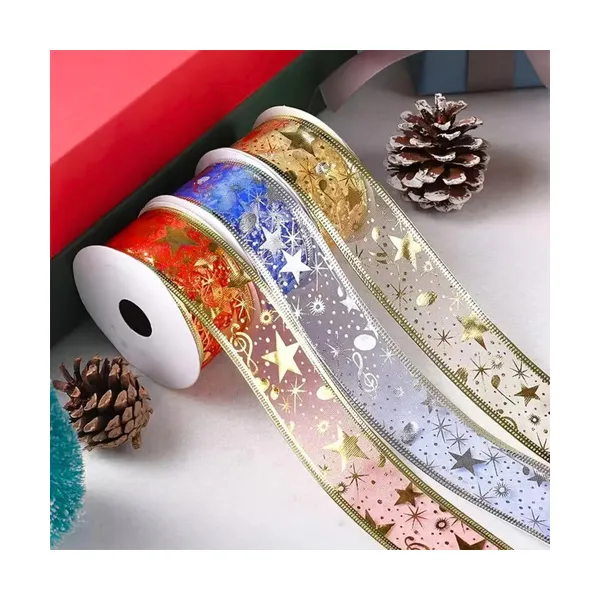 Cintas Navideñas Adornos Decoración Navidad 2,5cm 2,7mts