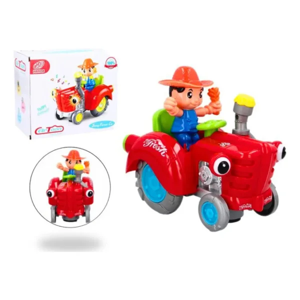 Coche Tractor Juguete Bebe Con Luz Sonidos Y Movimiento