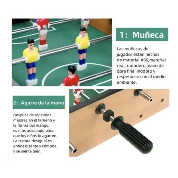 Juego De Mesa Mini Futbolito Metegol De Madera Marron