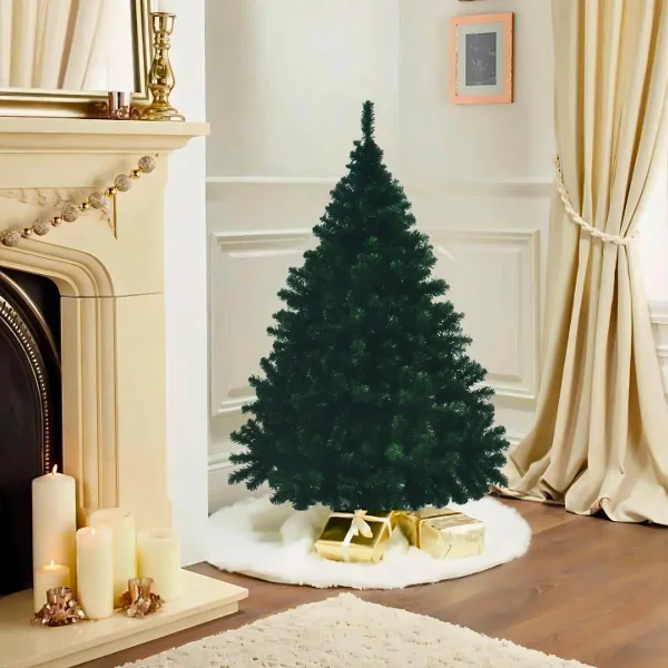 Arbol De Navidad Montañes Deluxe Verde 2.1mts Base Metalica