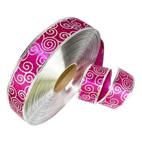 Cintas Navideñas Pack X3 Adornos Glitter 5cm 2,70mts Navidad