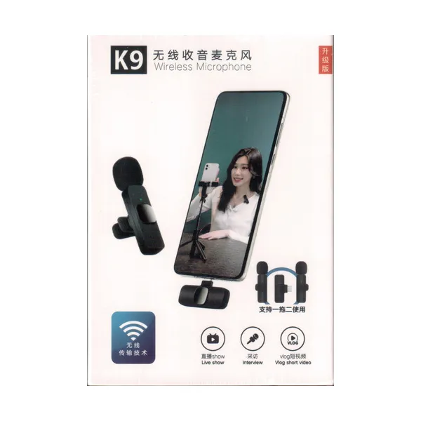 Micrófono Inalámbrico Lightning Con Doble Solapa, Color Negro