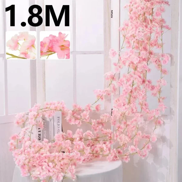 Guirnalda De Flores Artificiales Pack X5 Decoracion