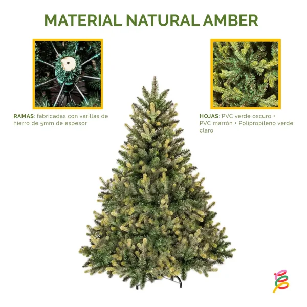 Arbol De Navidad Pino Natural Amber 1.30mts Pino Frondoso Amber