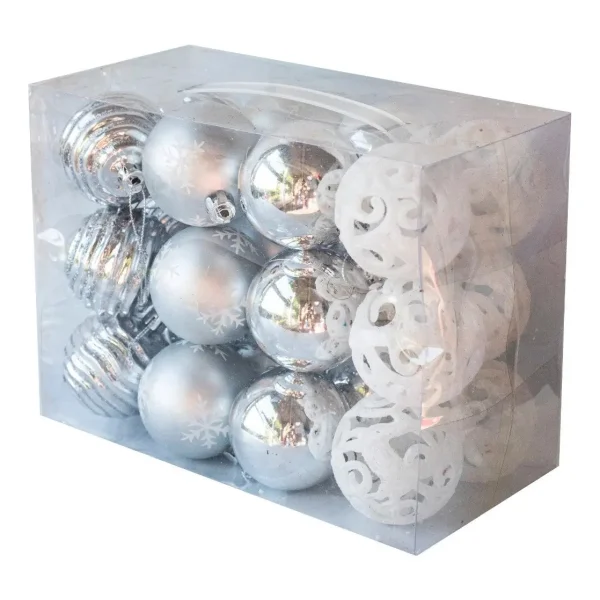 Bolas De Navidad 6cm Valija Adornos Navideños X96 Piezas
