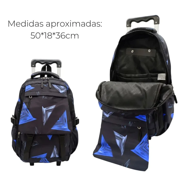 Mochila Carrito Escolar Reforzada Manija Telescopica Carro