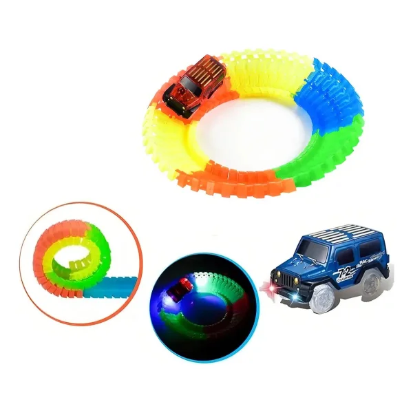Pista Luminosa Flexible 56 Piezas Con Auto Led