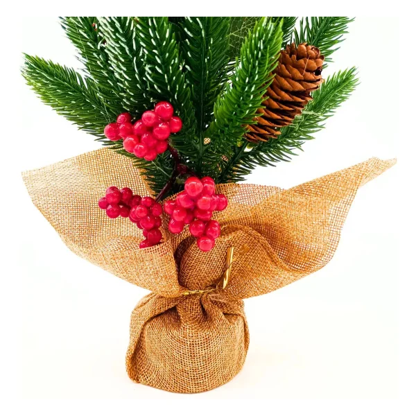 Arbol De Navidad Mini Pino Navideño De Mesa Decorado 40cm Verde