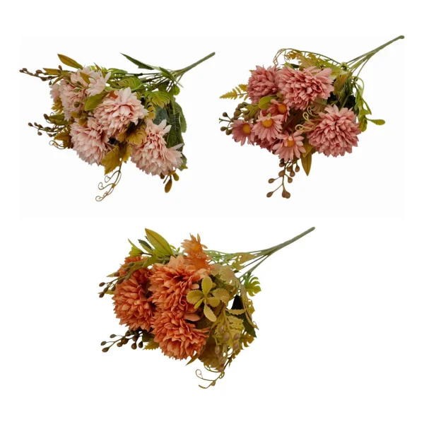Ramo Crisantemos Flores Artificiales 30cm Decoracion X1