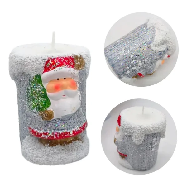 Vela Navideña Portavela Pesebre Deco Navidad Ceramica X1u.