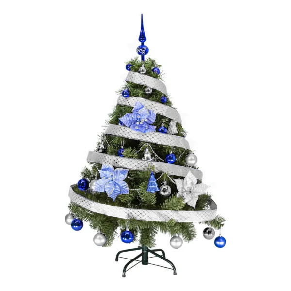  Arbol De Navidad Tronador Lujo 1,20mts Con Adornos Kit X30