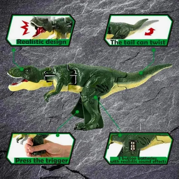 Dinosaurio Muñeco Mordedor Juguete Con Movimiento Y Sonido