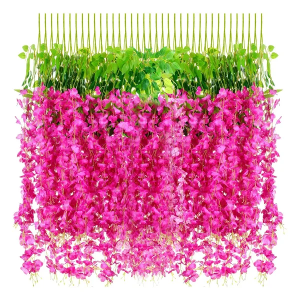 Flores Artificiales Vara Pack X12 Enredadera Colgante Guia