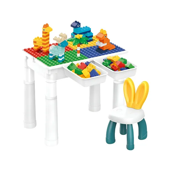 Mesa Didactica Infantil Construccion Silla 102 Bloques Niños