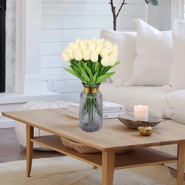 Tulipan Artificial Flores Artificiales Decoracion Ramo X10
