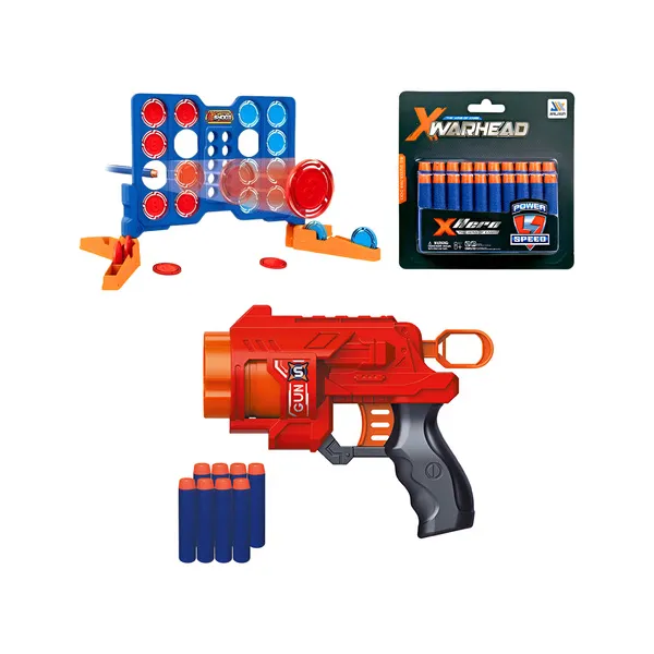 Set Pistola + Objetivos + Dardos X28 Juguete Compatible Nerf