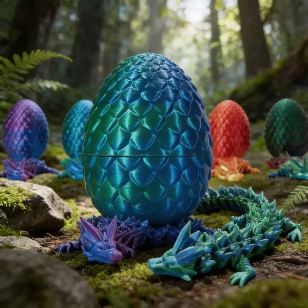 Huevo Sorpresa Dragón Articulado Juguete Niños Colección 3d