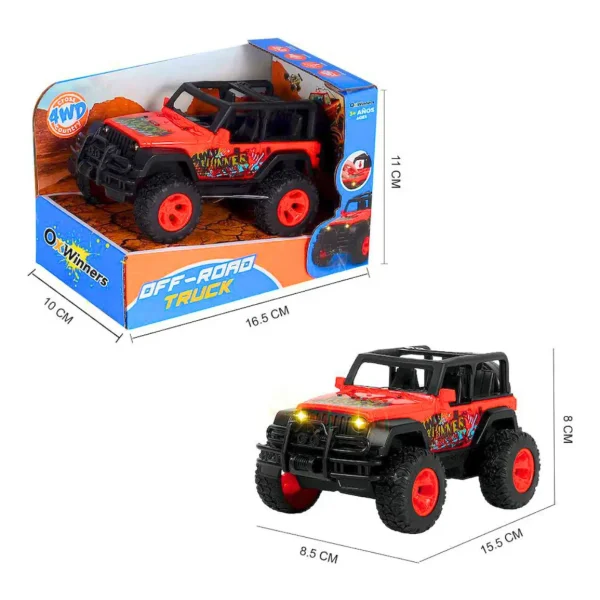 Auto A Friccion Camioneta Off Road 4x4 Luces Sonidos