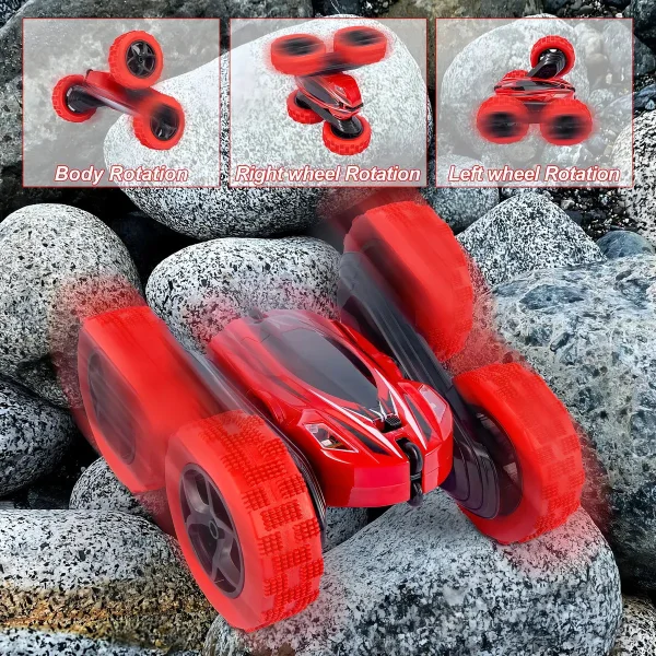 Auto A Radio Control Remoto Luz Giro 360° Acrobatico Stunt