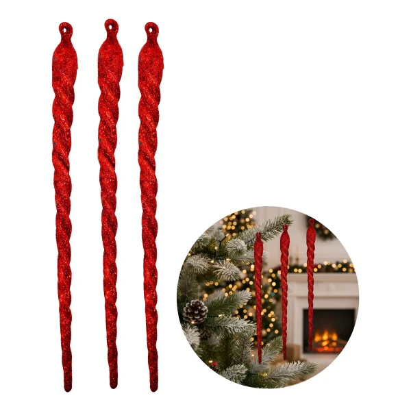 Adorno Colgante Navideño Decoración Bastones De Caramelo X3