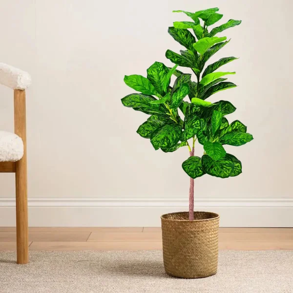 Ficus Artificial 130cm Verde Claro Expreso Polar Con Maceta Decorativa