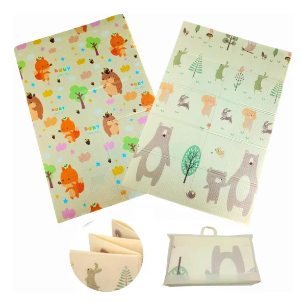 Alfombra Antigolpes Reversible Bebe Plegable 120x180cm