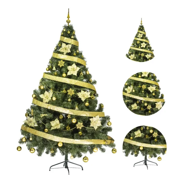 Arbol De Navidad Tronador Lujo 2,10mts Con Adornos Kit X60