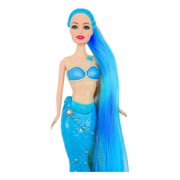 Muñeca Sirena Con Luz Y Accesorios Juguete