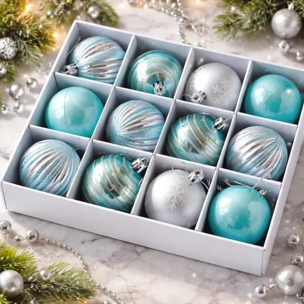 Navidad Adornos Bolas Navideñas Decoradas 6cm X12 Piezas