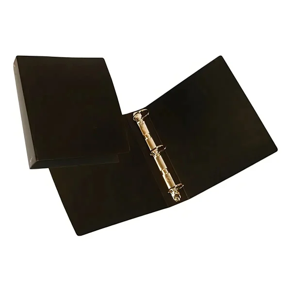 Carpeta Escolar N°3 Avios 3 Anillos 3x40 Fibra Negra Negro