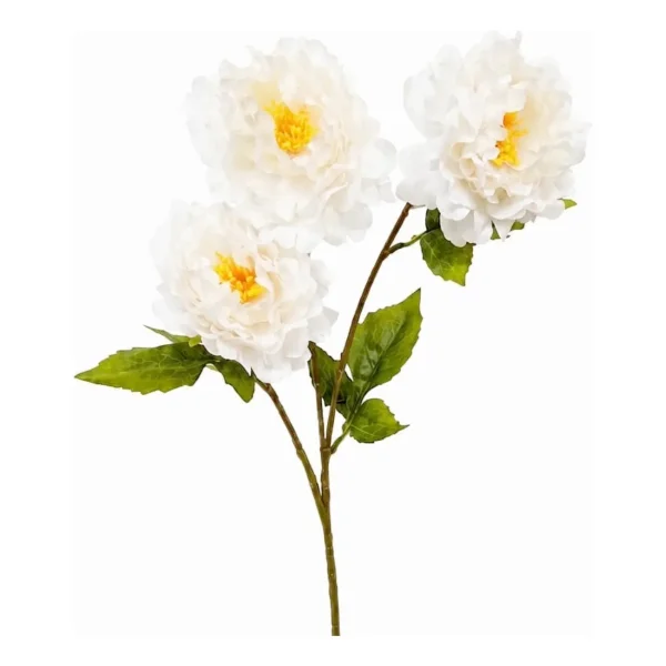 Peonias Artificiales Tallo Largo 70cm 3 Flores Deco Eventos Rosa