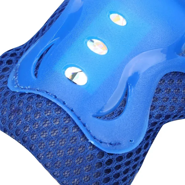 Kit De Protección Sports Para Niños Con Rodilleras, Coderas Y Muñequeras, Azul - 6 Piezas Para Ciclismo Y Patinaje