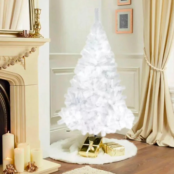 Arbol Navidad Blanco Tronador De Lujo 2.10mts Pie Metal