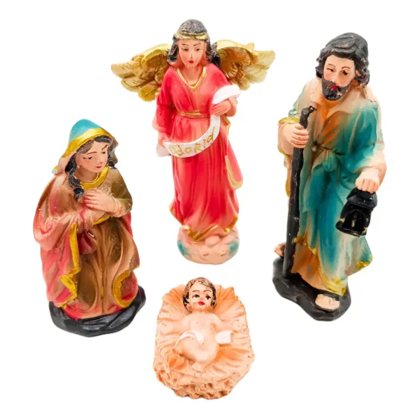 Pesebre Navideño Sagrada Familia De Cerámica Fabesa Con 11 Figuras