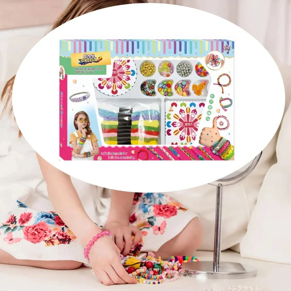 Kit Bijouterie Infantil Pulseras Mostacillas Hilo 5+ Años