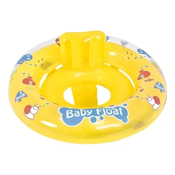 Aro Salvavidas Flotador Inflable Bebe Para Pileta 63cm Amarillo