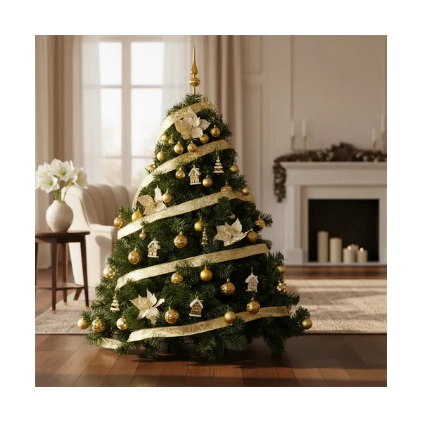 Arbolito Navidad Extra Lujo Patagonia 1.30mt Deco Oro Deco