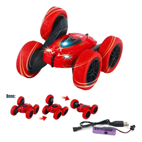 Auto A Radio Control Remoto Luz Giro 360° Acrobatico Stunt