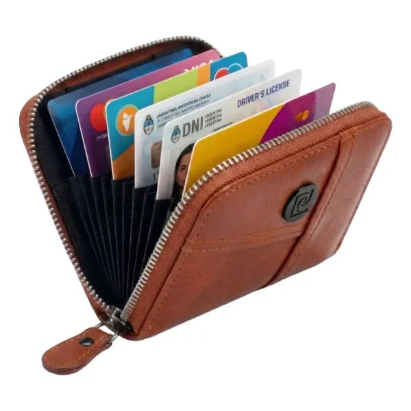 Billetera Tarjetero Pierre Cardin Cuero Pu Tarjetas Marrón