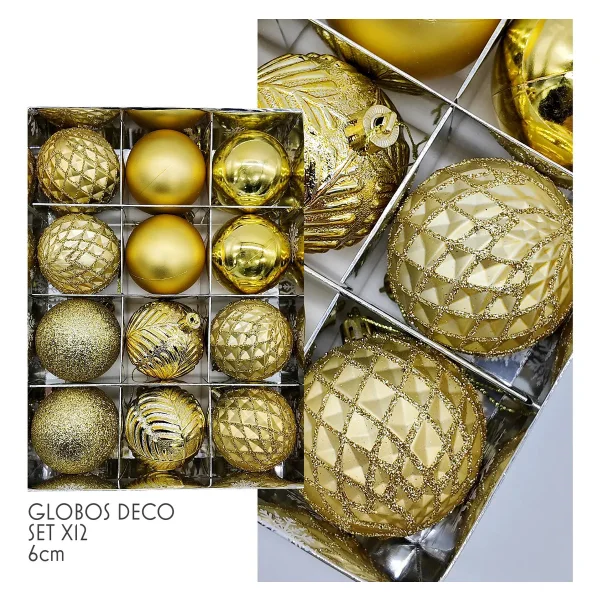 Navidad Adornos Bolas Navideñas Decoradas 6cm X12 Piezas