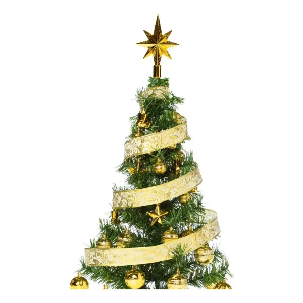 Árbol Navidad Fabesa 80cm Verde Mini Pino Deco Incluye 30 Adornos