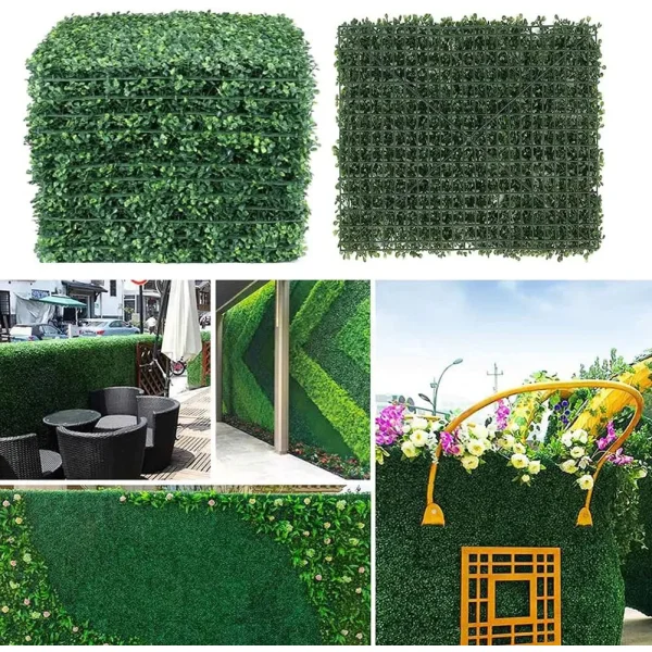 Jardin Vertical Artificial Muro Verde Frondoso Panel Plantas Verde/rosa