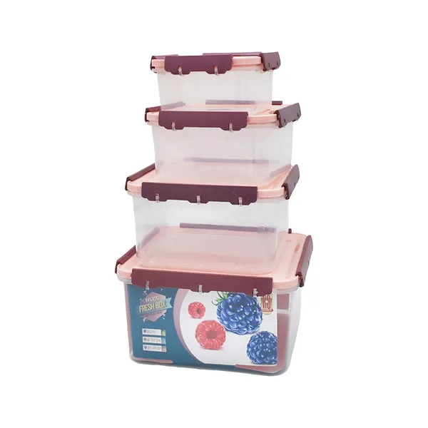 Set X4 Tupper Hermético Organizador Plástico Frio/caliente